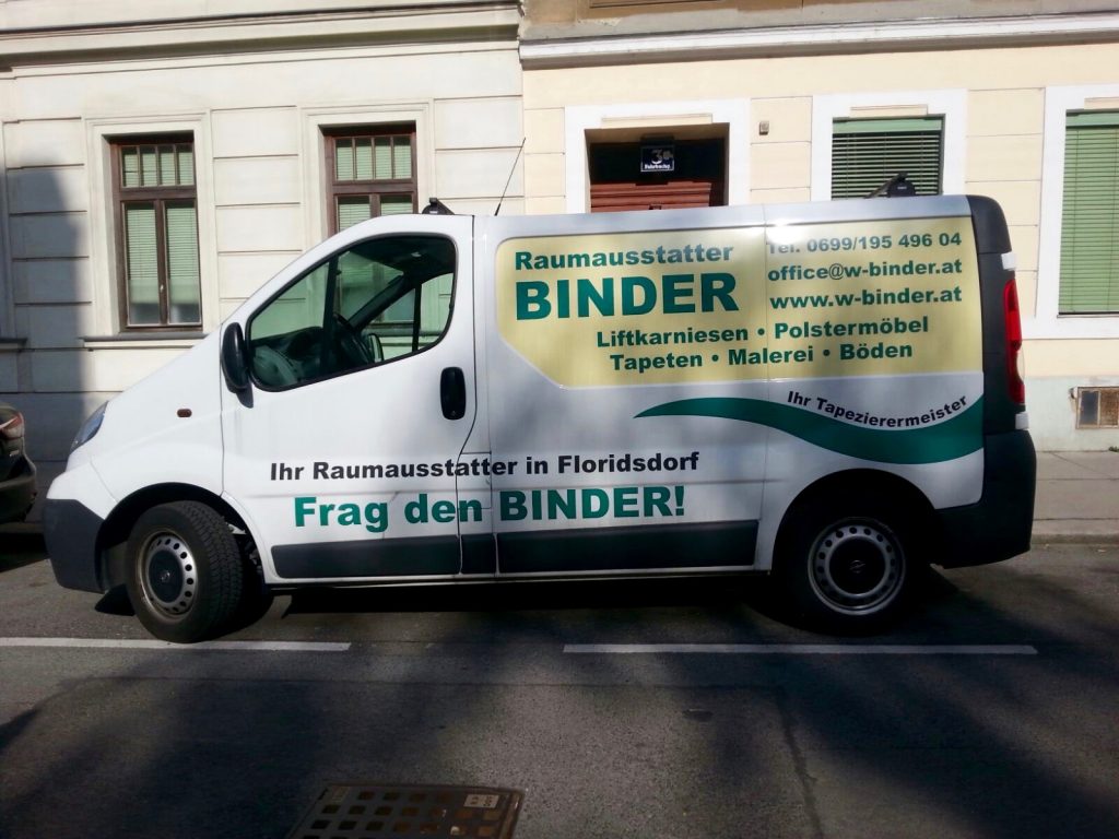Raumausstatter Binder Lieferwagen